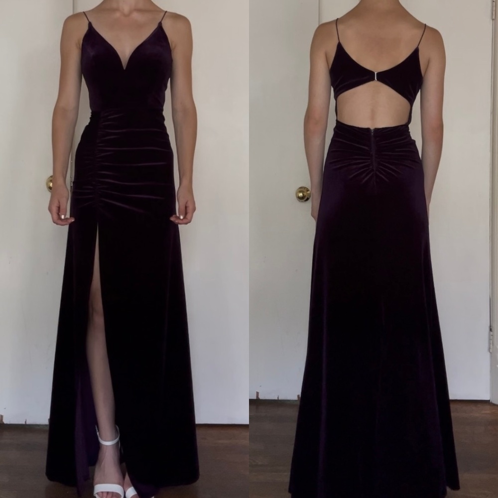 Deep Purple Velvet Formal Dress
